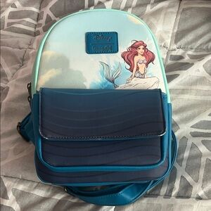 Loungefly Ariel Teal and Navy Mini Backpack